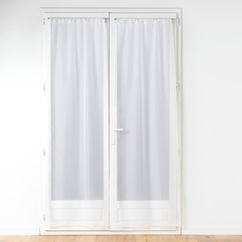 Douceur d int&amp;eacute;rieur Bele prosojne zavese v kompletu 2 ks iz mikrosatena 70x200 cm Voiline &amp;ndash; Slike