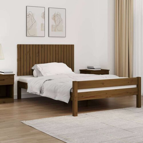  Stensko posteljno vzglavje medeno rjavo 127,5x3x60 cm borovina, (20738982) Cene