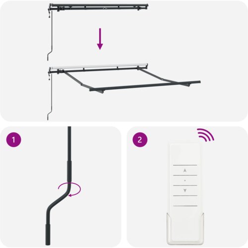 VidaXL Elektro okvir tende Povučno 2,5x2 m Metal Slike