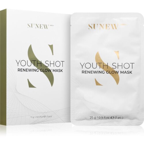 SUNEWMED+ Youth Shot Regenerating Glow Face Sheet Mask maska iz platna za regeneracijo obraza 3 kos Slike
