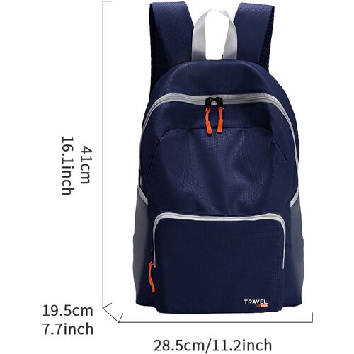 INF Zložljiv nahrbtnik - lahka prenosna potovalna torba NavyBlue, (21550065) Slike