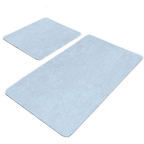 Mila Home Modre žametne kopalniške preproge v kompletu 2 ks 60x100 cm – Cene