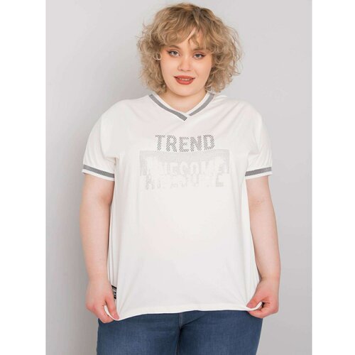 Fashion Hunters Ženska bela plus veličina bluze sa aplikatorom Cene