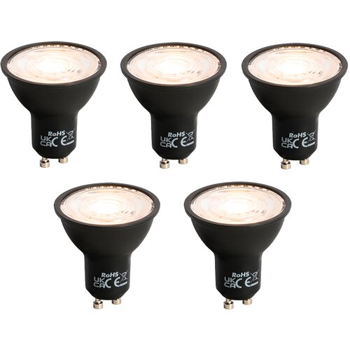 LUEDD Komplet 5 zatemljivih LED žarnic GU10 črne barve 6W 500lm 2700K Cene