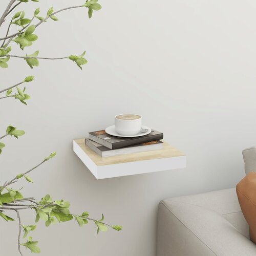 vidaXL Plutajuća zidna polica boja hrasta i bijela 23x23,5x3,8 cm MDF Cijene