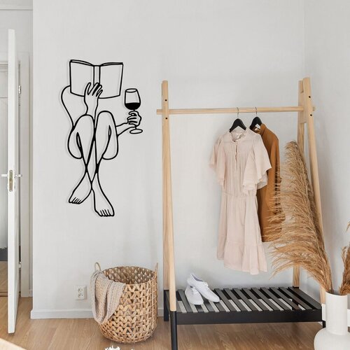 Wallity Zidna dekoracija Bien, 38x73cm, Crna Cijene