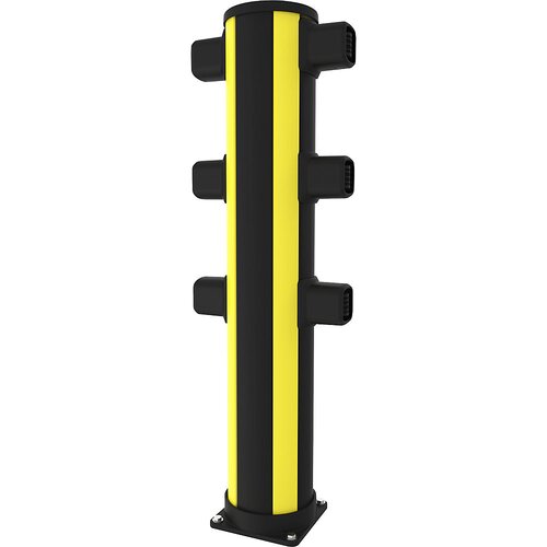 Axelent Stebrič za zaščito pešcev X-Protect, višina 1160 mm, 6 priključkov, ki si stojijo nasproti Cene