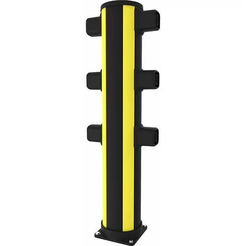 Axelent Stebrič za zaščito pešcev X-Protect, višina 1160 mm, 6 priključkov, ki si stojijo nasproti