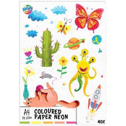  Neonski papir u boji A4 Mix Slike
