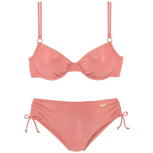 Lascana Bikini zlatna / rosé
