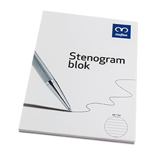 Blok stenogram, A4, lepljen, 50 listov, črtan Slike