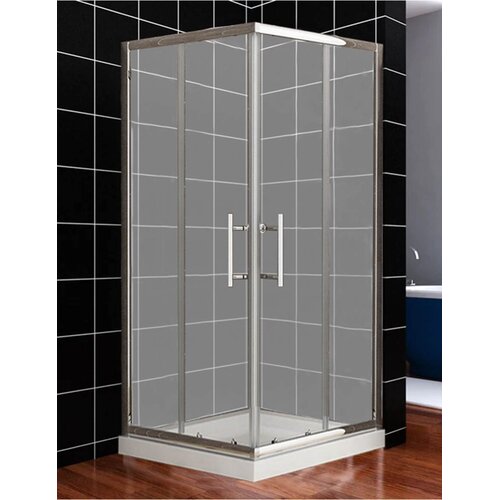 Quartz tu&scaron; kabina, 90x90x185cm, mat staklo 5mm, srebrni ram Cene