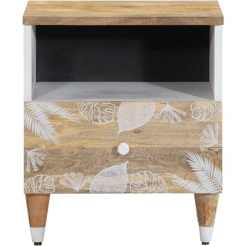 Maison Chic Nočna omarica - Nočna miza 40x33x46 cm trden mangov les, (21687450) Slike