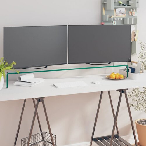 Furnova Stojalo za TV / ekran stekleno prozorno 110x30x13 cm, (21922846) Cene