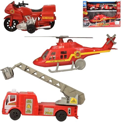 Magic Toys S.O.S. Station: 3-delni set gasilskih vozil s helikopterjem Cene