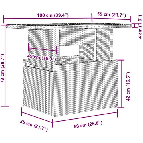 VidaXL 10-dijelni set vrtnih sofa poliratan s jastucima svijetlosivi Slike