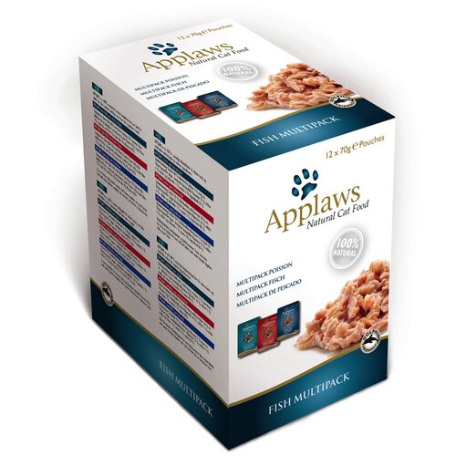 Applaws Mešano pakiranje vrečke mačja hrana v bujonu 12 x 70 g - Ribji izbor Cene