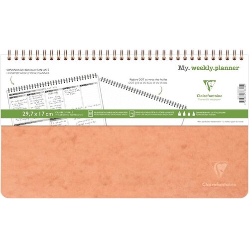 Clairefontaine Age Bag My.Weekly Planner tjedni planer 29,7 x 17 cm, tabac Slike