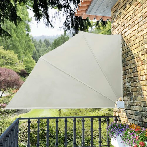vidaXL Zložljivo stransko platno za balkon krem 160x240 cm Cene