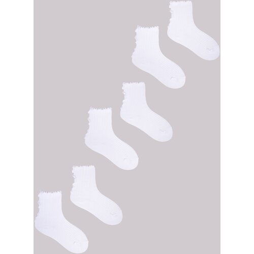 Yoclub Kids's Girls' Socks With Frill 3-Pack Slike