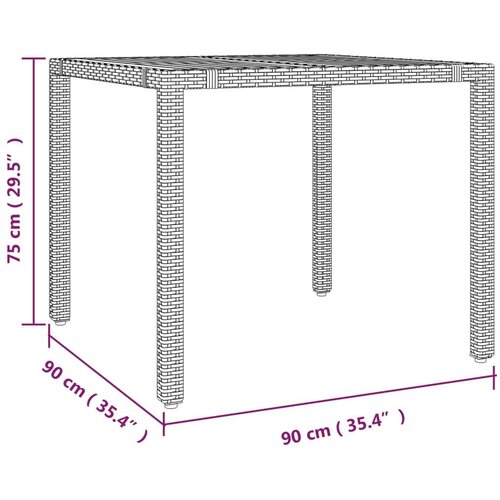 VidaXL 3-dijelni vrtni bistro set od poliratana s jastucima crni Slike