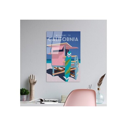 WALLXPERT dekorativna slika od kaljenog stakla, california (uv 1013) 30 x 45cm Slike