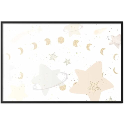  Plakat - Moon and Stars 60x40 Crni okvir Slike