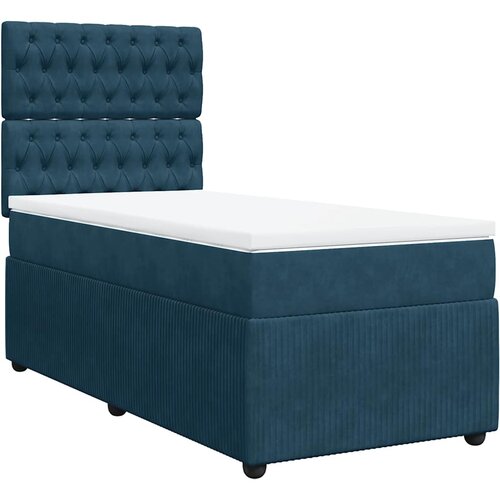Box spring krevet s madracem plavi 80 x 200 cm bar&amp;scaron;unasti Slike