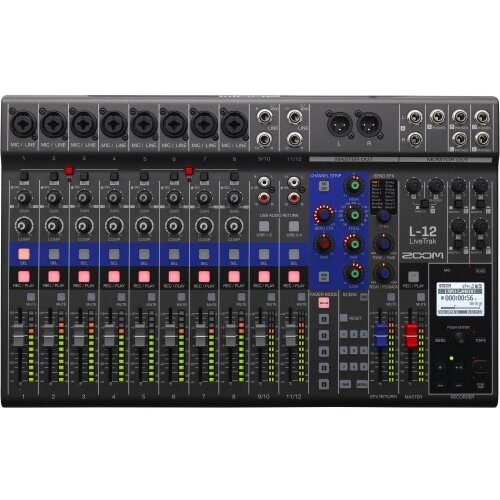 Zoom LiveTrack L-12 digitalna mikseta i vi&amp;scaron;ekanalni audio snimač Slike
