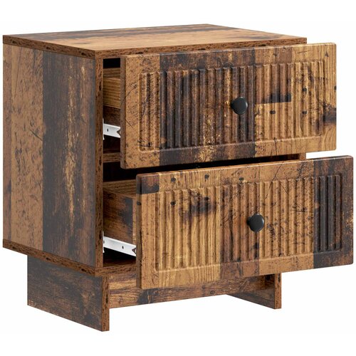  Noćni ormar s ladicama 2 pcs Staro drvo 43 x 34,5 x 47,5 cm Slike