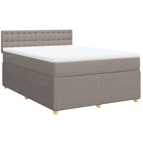 Maison Chic Box spring postelja - Vzmetna postelja z vzmetnico taupe 140x200 cm blago SL11741, (21884342) Cene