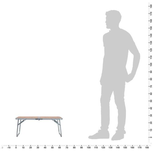 VidaXL Sklopivi stol za kampiranje smeđi aluminijski 60 x 40 cm Slike