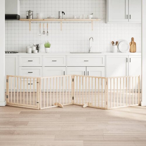 vidaXL Ograda za pse z vrati zložljiva 4 paneli 320 cm topolovina Cene