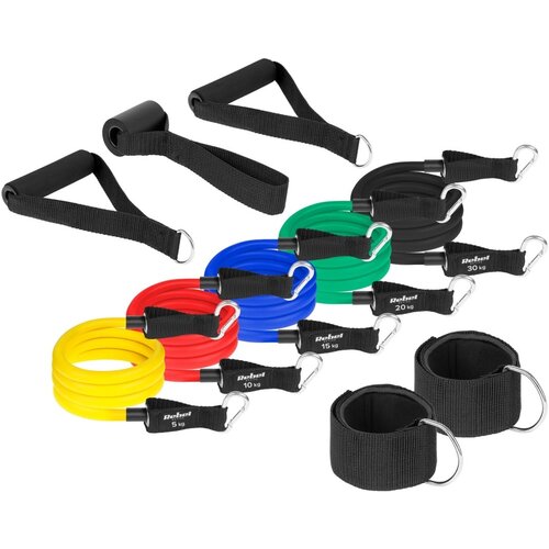Rebel ACTIVE Set elastičnih traka sa ručkama ekspanderi 5-80kg 5 komada RBA-3006 Cene