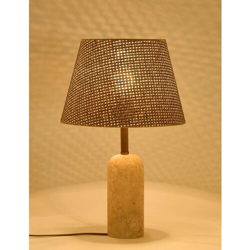 Opviq Stona lampa Hasır Sapkalı Traverten, Bež Cene