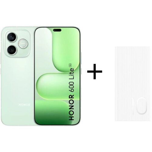 Honor Mobilni telefon 600 Lite, 8/256GB, Sprout Green+Power bank Choice Power Bank, 22.5W, 10000mAh, Beli Cene
