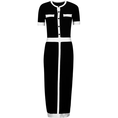 Karl Lagerfeld CLASSIC KNIT DRESS Crna Cijene