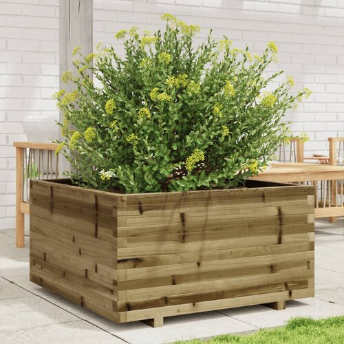VidaXL Vrtno cvetlično korito 90x90x49,5 cm impregnirana borovina Slike