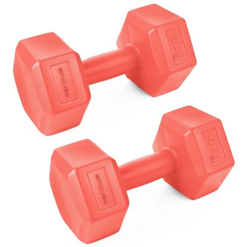Spokey MONSTER RED Set of hexagonal cynics 2x 4 kg Slike