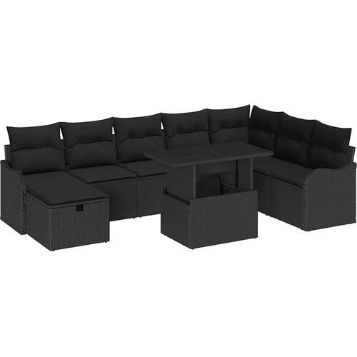  Sjedeća garnitura za vrt 9 kom. poliratan 287,5 x 122,5 x 85 cm Slike