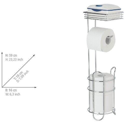 Wenko 24074800 - Držač toaletnog papira 16x59 cm sjajni hrom Slike
