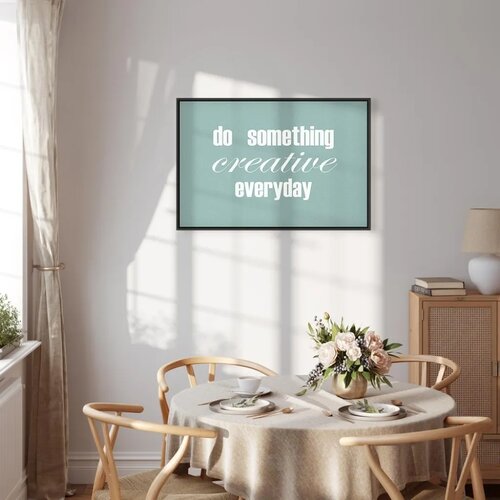  Slika - Do Something Creative Everyday (1 Part) Wide 90x60 U crnom drvenom okviru Slike