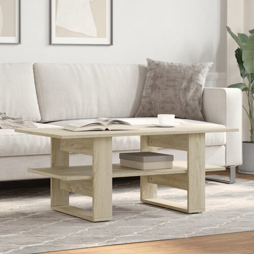VidaXL Klubska mizica sonoma hrast 102x55x42 cm inženirski les Slike