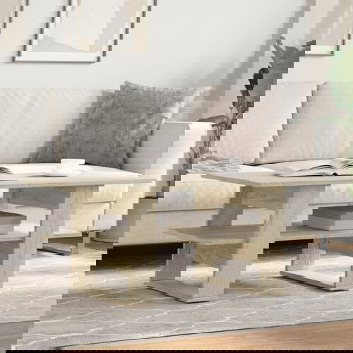 vidaXL Stolić za kavu boja hrasta 102x55x42 cm konstruirano drvo Cijene