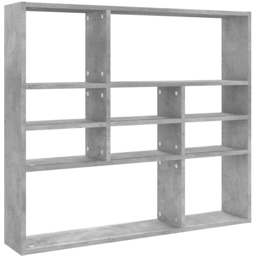 Maison Chic Stenska polica - Viseča Polica betonsko siva 90x16x78 cm inženirski les, (21793987) Slike
