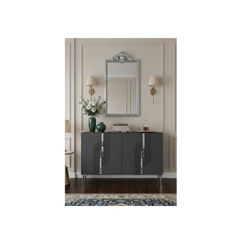 Hanah home konzola meyra 120 anthracite silver Slike