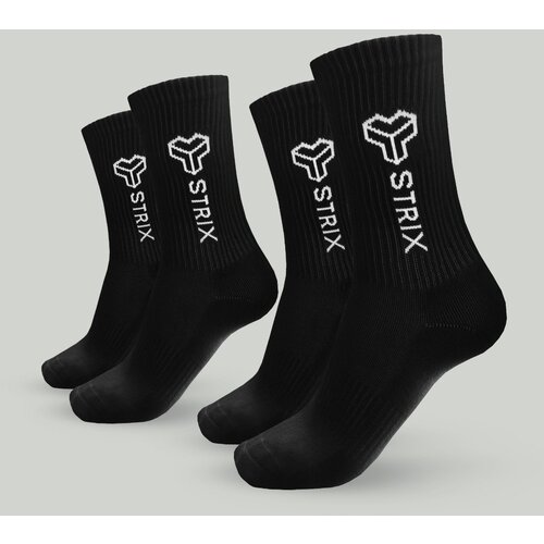 STRIX Essential Crew Socks 2Pack Black Cene
