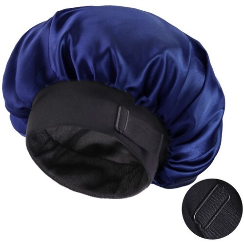 INF Velika satenasta spalna kapa z nevidno nastavljivo zaponko in &scaron;irokim robom NavyBlue, (5000072298) Cene