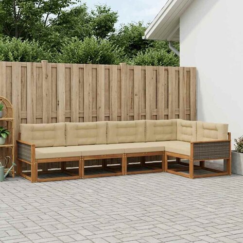  Set vanjskih sofa 5 pcs Prirodna i bež Cene