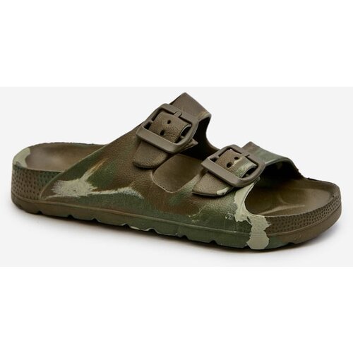Kesi Lightweight Boys' Foam Slippers with Buckles Dark Green Adirnaca Cijene